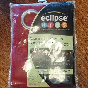 Eclipse Kids Red Thermal Curtain Panel